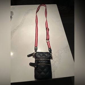 Sondra Roberts Black quilted crossbody bag.  - holds all of your essentials.